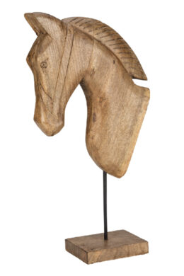 Hlava koně na stojánku, přírodní, 54x26x12cm  (ZGE-12001070)