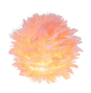 Koule z peříček svítící, LED, růžová, pr.5x5cm  (ZGE-12002365)