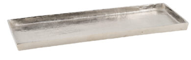 Mísa kovová, hranatá, stříbrná, 51x19x3cm  (ZGE-12003064)