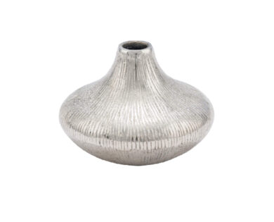 Váza pr. 7,5cm, stříbrná, pr. 7,5x6,5cm  (ZGE-12102408)