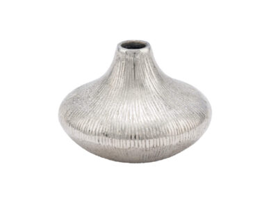 Váza pr. 12cm, stříbrná, pr. 12x10cm  (ZGE-12102409)