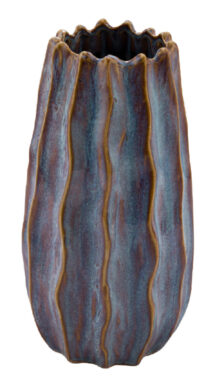 Váza No Limit, keramika, modrá/hnědá, 13x13x22  (ZGE-12203104)