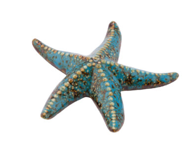 Dekorace hvězdice Blue Sand, keramika, modrá/h  (ZGE-12203319)
