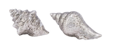 Dekorace Mušle, stříbrná, 9x6,5x6cm, 2T  (ZGE-12203355)