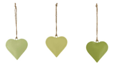 Závěs srdce SPRING, žlutá/zelená, 15x1,5x15  (ZGE-12301296)