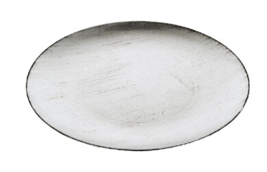 VZ VDT Talíř dekorační, plast, stříbrná/černá, pr.33x2cm, ks  (ZGE-21701356)