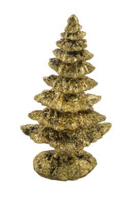 Dekorace strom, zlatá, 8x6x15,5cm *  (ZGE-22001229)