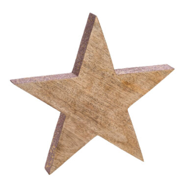 Hvězda s třpytivým okrajem, růžová, 30x30x4cm  (ZGE-22003302)