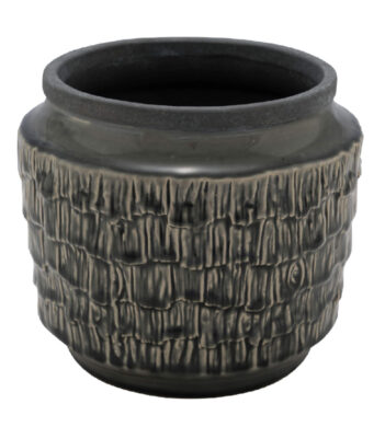 Hrnec keramický se vzory, šedá, 19,5x17cm *  (ZGE-22101349)