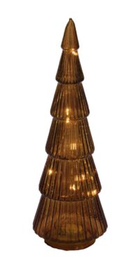 Stromek skleněný LED, hnědá, 8,5x26,5cm  (ZGE-22102254)