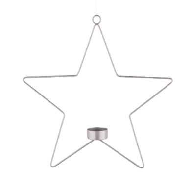 Závěs na čajovou svíčku hvězda , 30x4x30cm, ks  (ZGE-22202309)