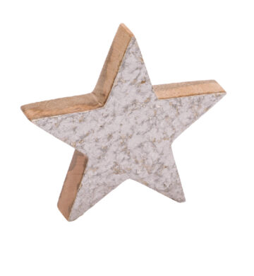 Dekorace hvězda 3D, 10x2,5x10cm, ks  (ZGE-22204480)