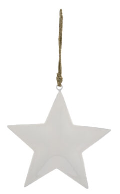 HK VDT Dekorace závěsná hvězda, kovová, bílá, 8x1x8cm, ks  (ZGE-22302460)