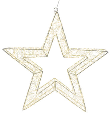 Hvězda na stojanu 1440LED, teplá bílá, kovová, stříbrná, 50x8x50cm, ks  (ZGE-22305189)
