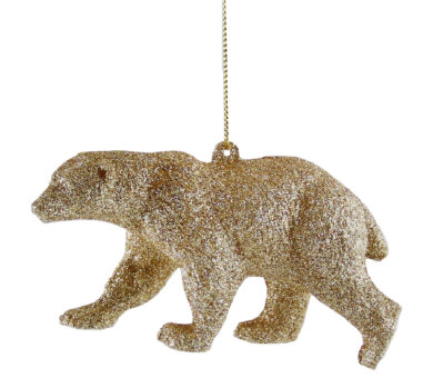Ozdoba ATARI, lední medvěd, zlatá, 6cm  (ZKA-1125000738)