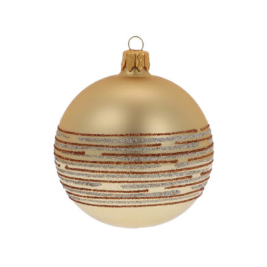 Ozdoba vánoční koule, zlatá, 8cm  (ZOZ-212024)