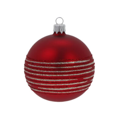 Ozdoba vánoční koule, červená, 8cm  (ZOZ-212026)