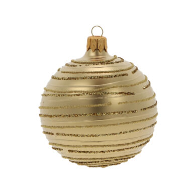 Ozdoba vánoční koule, zlatá, 8cm  (ZOZ-212049)