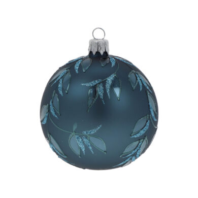 Ozdoba vánoční koule, modrá, 8cm  (ZOZ-212052)