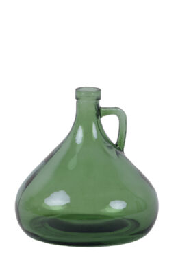 Váza s uchem, 17,5cm, zelená  (ZSM-5548DB622)