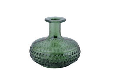 Váza DIAMOND, 12cm, lahvově zelená  (ZSM-5950DB622)