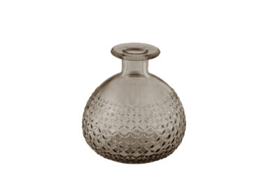 Váza DIAMOND, kulatá, 12cm, lahvově hnědá|kouřová  (ZSM-5951DB04)