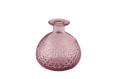 Váza DIAMOND, kulatá, 12cm, růžová  (ZSM-5951DB19)