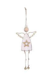 Závěs anděl s hvězdou, 12x34x3cm, ks - Popis se pipravuje - mono na dotaz
