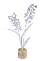 Dekorace kovová s podstavcem Hyacint KYTICE bílá 4 - Popis se pipravuje - mono na dotaz