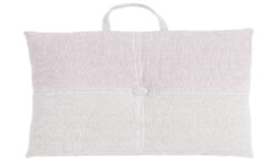 Podsedák Duo tone, pr.40x40+5, pískovo-růžová - Podsedák s uchem je ze 100% bavlny a lze ho prát v pračce na 40°C.