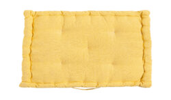 Podsedák 50x50x10cm, Tygo corn yellow * - Prošívaný podsedák s uchem pro snadnou manipulaci je vyroben ze 100% bavlny. Doporučená údržba je suché  čištění.