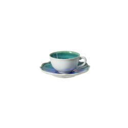 Šálek na čaj s podšálkem 0,19L, DORI, modrá (tyrkysová) - Hrnky a lky Casafina: kvalita, design, originalita. Jemn, odoln kamenina. Rzn barvy, vzory, tvary. Pro kad npoj a pleitost.