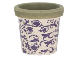 Květináč, modrobílá keramika - Kvtine|kvtnky z kovu, terakoty, keramiky a dalch materil od Esschert Design. Stylov a kvalitn doplky pro vae rostliny.