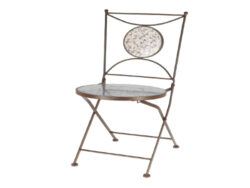 Židle, modrobílá keramika - Zahradn posezen od Esschert Design. idle, lavice, stoliky a dal produkty rznch design a z rznch materil.