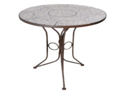 Stolek kulatý, modrobílá keramika - Zahradní stoly a stolky Esschert Design: originální, kvalitní, funkční. Ladí s přírodou i vaším stylem. Odolné, snadno udržitelné.