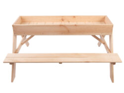 Stůl piknikový s prostorem pro písek, dřevěný, 93x88x60cm