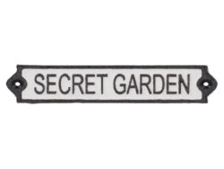 Cedule SECRET GARDEN, nástěnná, litina, 21x5cm - Cedule a znaky od Esschert Design. Zahradn dekorace z litiny, oceli, deva, nebo bidlice. Objednejte si jet dnes.