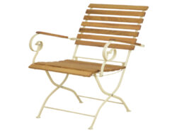 DOP Židle skládací, krémová - Dřevěná SKLÁDACÍ zahradní židle s kovovou kostrou. V barevném provedení světlé hnědé v kombinaci s krémovou bílou. Čistý a elegantní vzhled s ozdobným zakončením područek. Související produkt je zboží: ZEE-MF001G, MF002C, MF002G, MF003G, MF004C, MF004G, MF005C, MF005G, MF003C. Rozměr v cm (ŠxHxV): 56,8x64x90. Obsah: neuvádí se. Materiál: ocel, akátové dřevo.