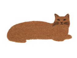 SC Rohožka - Kočka - Kokosová rohožka. Tvarovaná. V přírodním barevném zpracování v motivu kočky. Rozměr v cm (ŠxHxV): 74,5x43x1,7. Obsah: neuvádí se. Materiál: kokosové vlákno, PVC.
