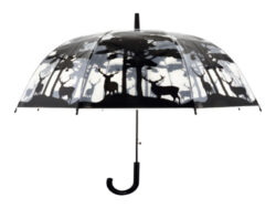 Deštník průhledný les - Deštníky Esschert Design: praktické, stylové, originální. Různé motivy, barvy, funkce. Užijte si procházku v dešti ve stylu.