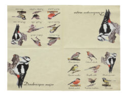 Ubrousky 17x17 Ptáčci - Hedvábné ubrousky s motivem ptáků