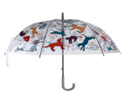 Deštník průhledný déšť cats & dogs - Deštníky Esschert Design: praktické, stylové, originální. Různé motivy, barvy, funkce. Užijte si procházku v dešti ve stylu.