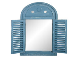 Zrcadlo francouzské, modrá patina - Zrcadla Esschert Design. Ideální pro venkovní využití. Odráží světlo a zeleň, vytváří prostorovou iluzi.
