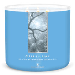 Svíčka 0,41 KG CLEAR BLUE SKY, aromatická v dóze, 3 knoty - Vonné svíčky ve skle s víčkem, třemi knoty a délkou hoření více jak 35 hodin. Užijte si rozmanitost vůní a rovnoměrné hoření, které přinášejí svíčky Goose Creek.