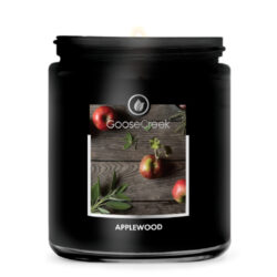 Svíčka s 1-knotem 0,2 KG APPLEWOOD, aromatická v dóze KP - Aromatická sojová svíčka ve sklenici s plechovým šroubovacím uzávěrem a jedním knotem vydrží hořet až 45 hodin.