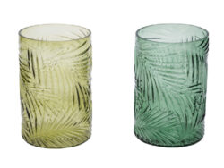 Svícen/váza zelená/kapradina, pr. 10x12,5cm, 2T - Oživte svůj interiér elegantními vázami z naší nabídky. Široký výběr z různých materiálů pro váš dokonalý domov.
