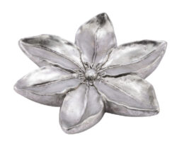 DOP JDD Dekorace květina, stříbrná, 12x12x3cm - Popis se připravuje - možno na dotaz