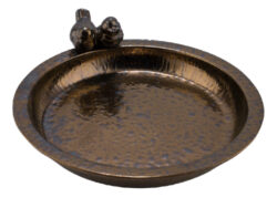 DOP JDD Pítko pro ptáky s ptáčky, keramika, bronzová, 33x33x5,5cm