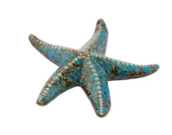 Dekorace hvězdice Blue Sand, keramika, modrá/h - Popis se připravuje - možno na dotaz