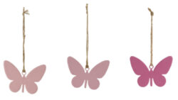 Závěs motýl SPRING, růžová, 10x7,5cm, 3T - Popis se připravuje - možno na dotaz